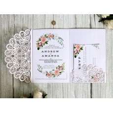 White Invitation Card New Wedding Card Laser Cut Iridescent Paper Annual Meeting Invitation Card